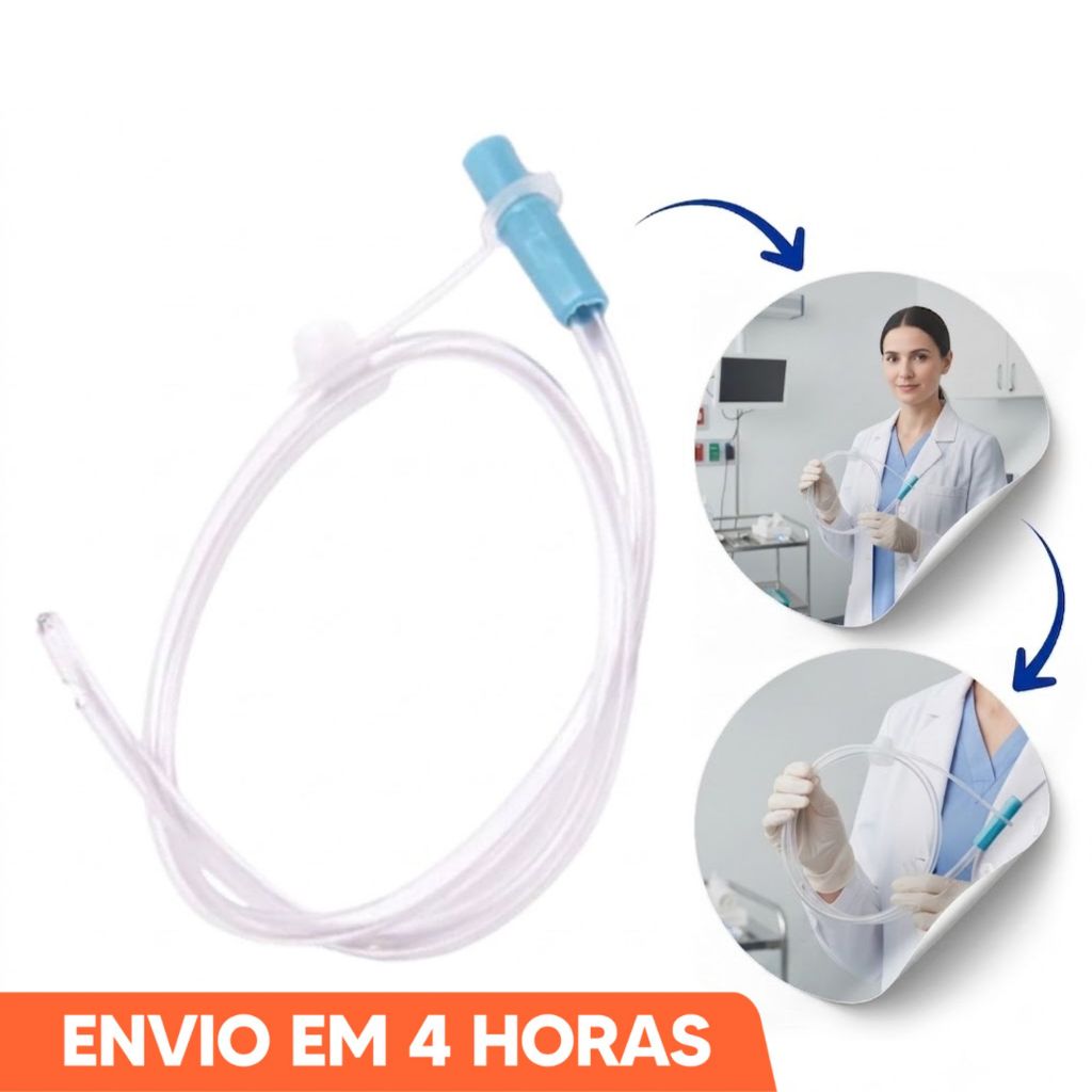 Sonda Uretral Descartável 4FR 6FR 8FR 12FR 14FR 18FR Pacote 50un Medix