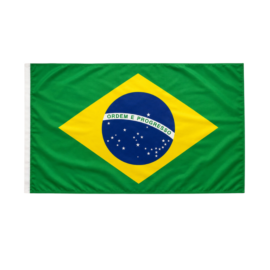 Bandeira Do Brasil 120x175cm Grande Poliéster Resistente Copa Seleção Brasileira