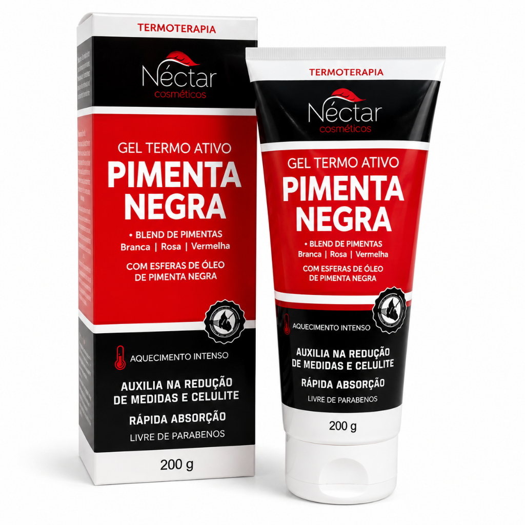 Gel Termo Ativo Seca Barriga Pimenta Negra Creme Corporal Modelador