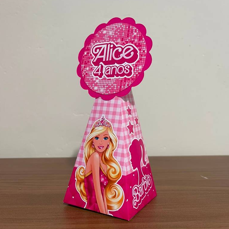 10/15/20 CAIXINHAS PIRÂMIDE - CONE LEMBRANCINHA PERSONALIZADA DE ANIVERSARIO INFANTIL VARIOS TEMAS