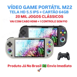 Vídeo Game Portátil M22 Pro + 1 Controle sem fio