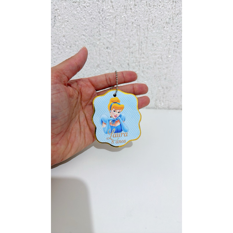 Tag Apliques Personalizados 3D para Lembrancinha | Cinderela | Etiqueta Festa Infantil | Qualquer Tema | Princesa
