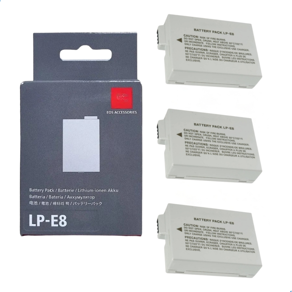 3 Baterias Lp-e8 Para Canon T2i, T3i, T4i, T5i, X4, X5