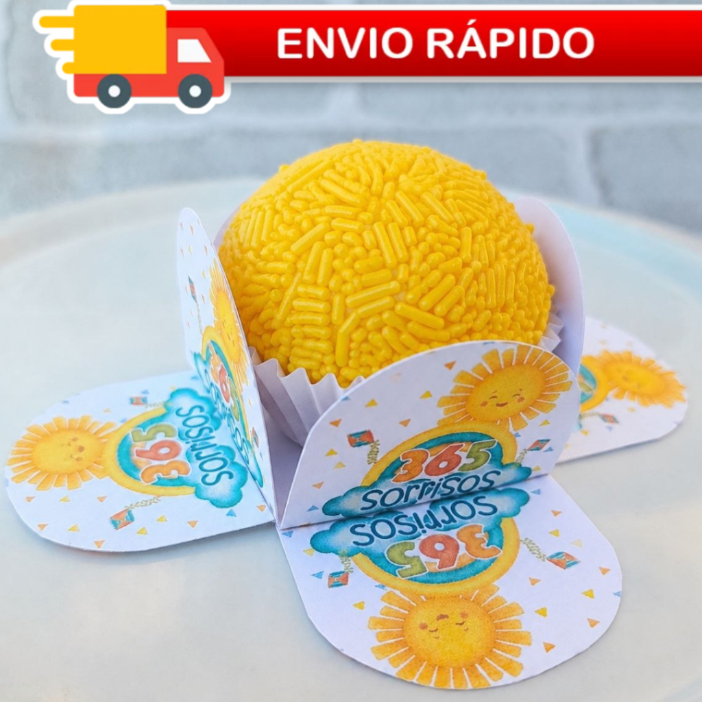 200 Forminhas para Doces 4 Pétalas 365 Dias Personalizadas Festa Infantil Aniversário Docinhos Brigadeiro lembrancinha