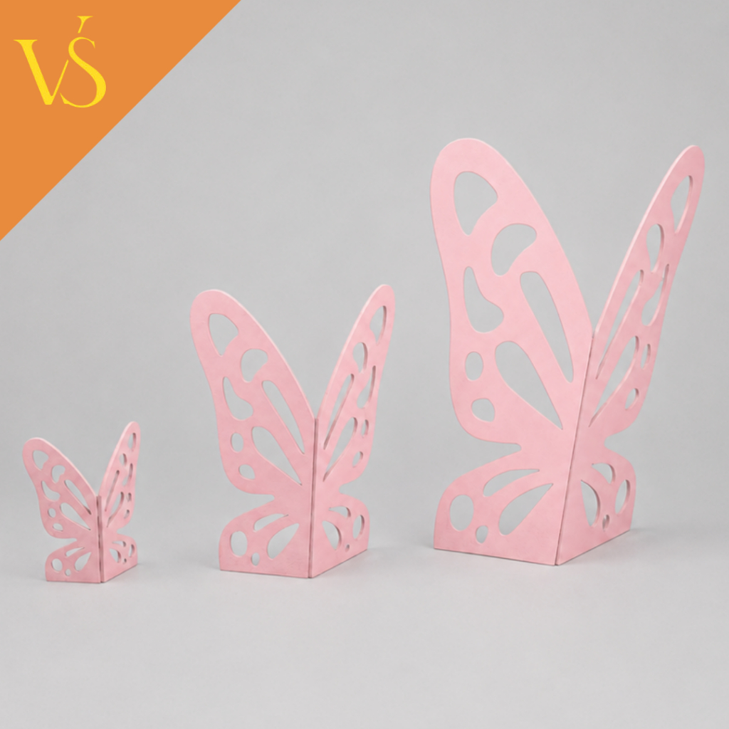 Trio Conjunto Borboletas Rosa Para Decoração De Festa Menina Jardim Encantado MDF Resistente