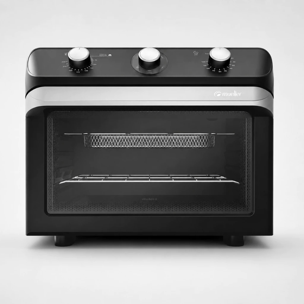 Air Forno Mueller 35L 1800W 127V/220V com Air Fryer e Controle Digital para Cozinha Fácil