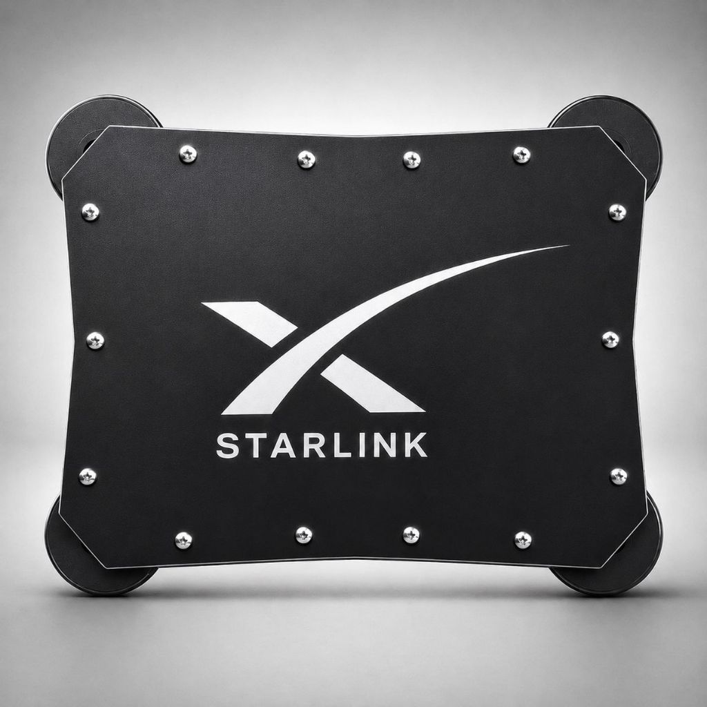 Case Starlink Mini Veicular Magnética | Imã Neodímio 66mm | Ultra Fixação | PVC Premium