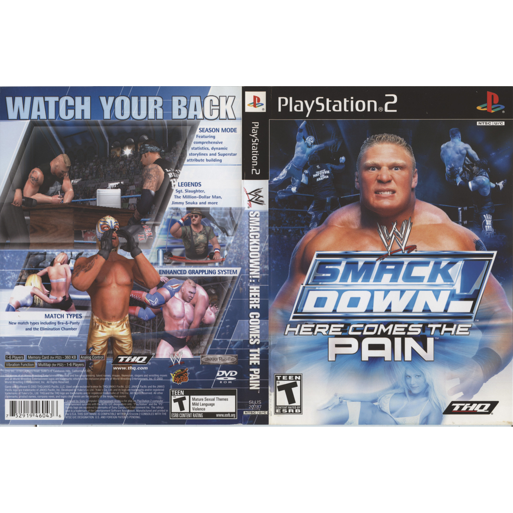 WWE SmackDown! Here Comes the Pain - Jogo para PS2 em DVD