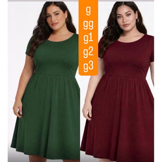 kit com 2 vestido manga rodado sem faixa tecido suplex g gg g1 g2 44/46/48/50/52