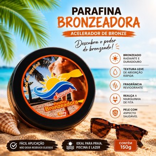 Parafina Bronze Bronzeadora De urucum Acelerador Summer 150g