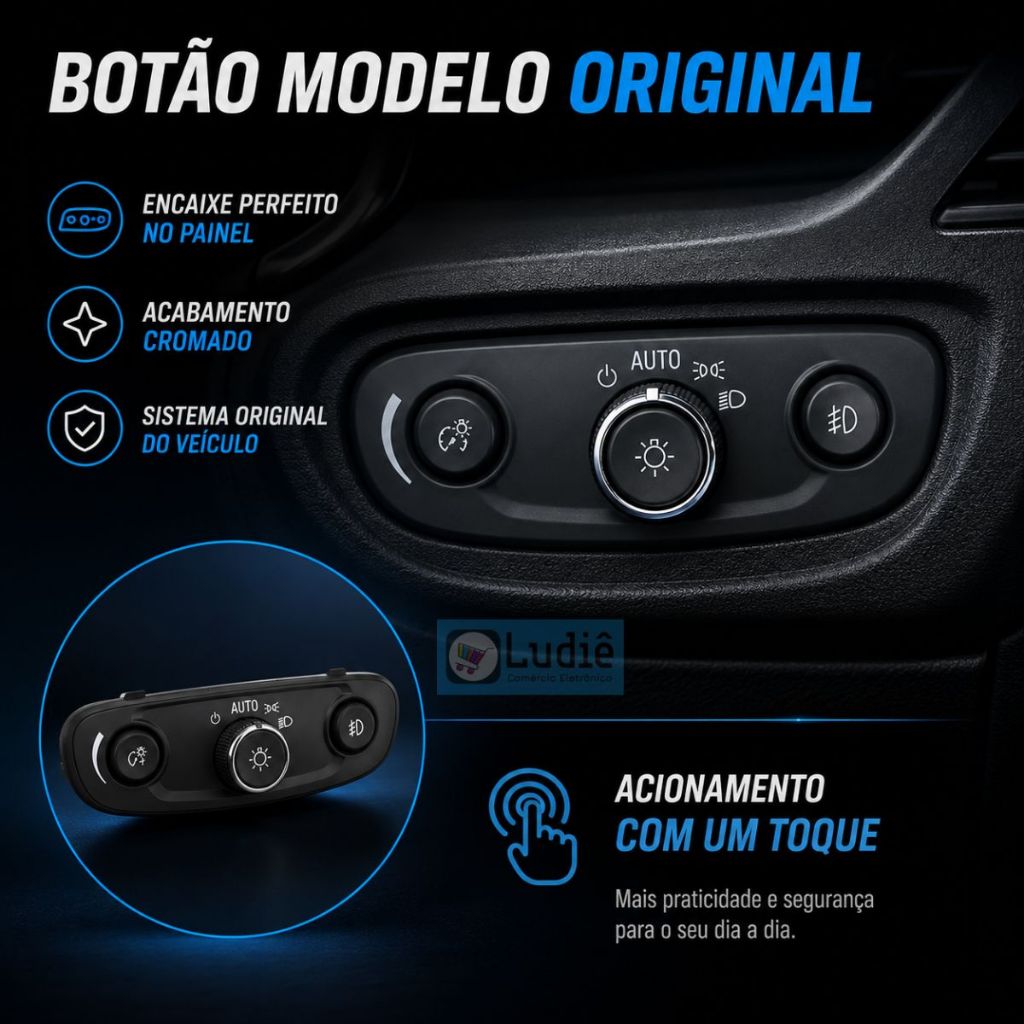 Kit Milha Spin a partir 2024 Botão Original Led Embutido Neblina Serra Serração Farol Farolete Baixo Alto Noite Estradae — imagem 2 de 2