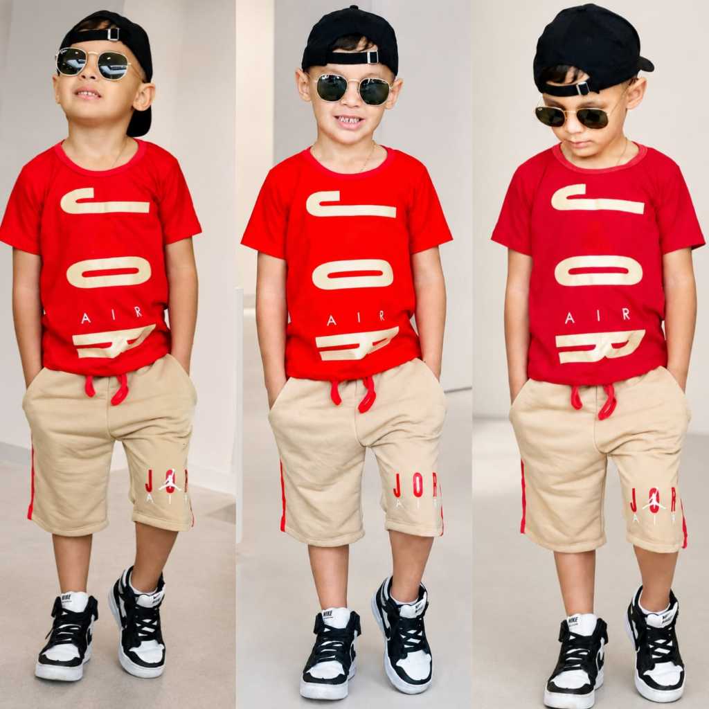 Conjunto Juvenil Masculino 2 à 14 anos Moda Infantil Bermuda + Camiseta