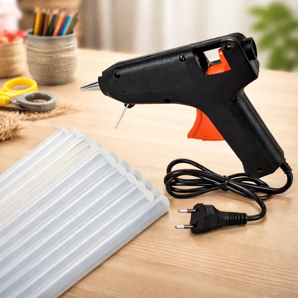 Pistola De Cola Quente Profissional Para Cola Quente 20W BIVOLT 110V/220V Com 5 / 10 / 20 Bastões