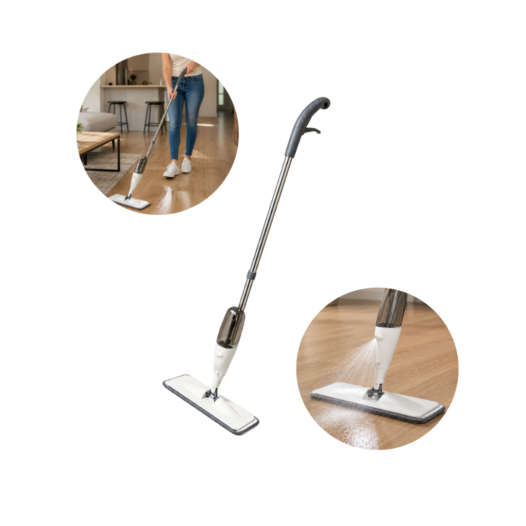 Mop Spray Com Reservatorio Recarregavel Limpeza Rapida