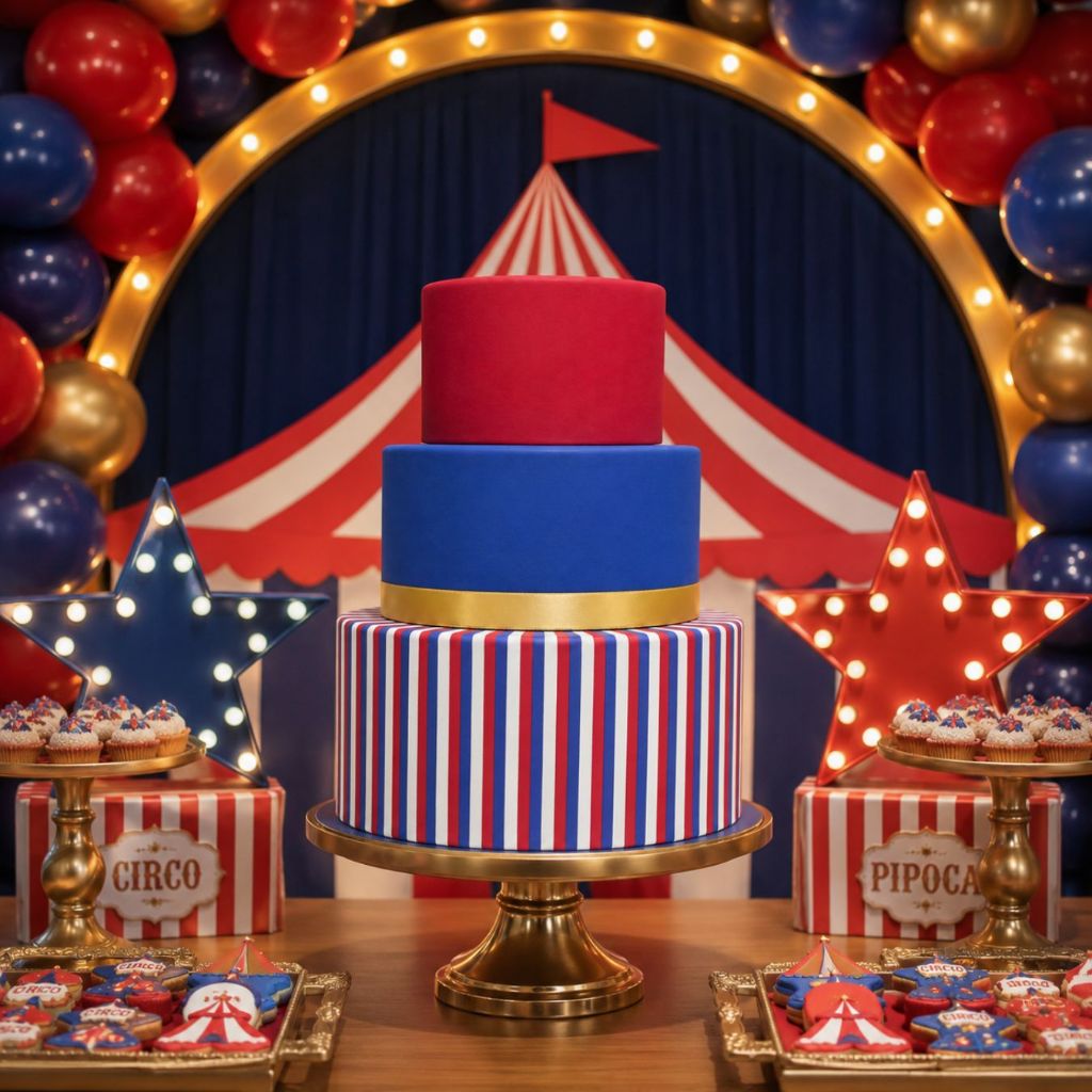Bolo Fake 3 Andares Isopor Revestido Com EVA Cetim Dourado Decoração Aniversários Mesversário