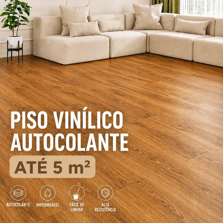 Kit 72 Peças Piso Vinílico Autocolante 91,4x15,2 cm Régua Madeira Impermeável Lavável Revestimento
