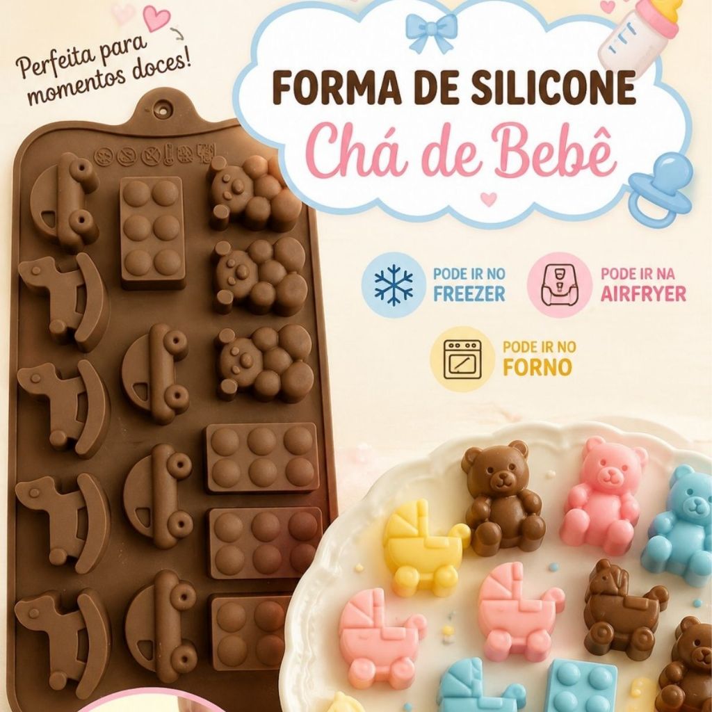 Forma Molde De Silicone Bombom Chocolate Trufas Pascoa Forminhas De Bombom