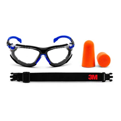 KIT EPI 3M Óculos de proteção Incolor 3M Solus 1000 junto com 1 Par de Protetores auricular 3M.
