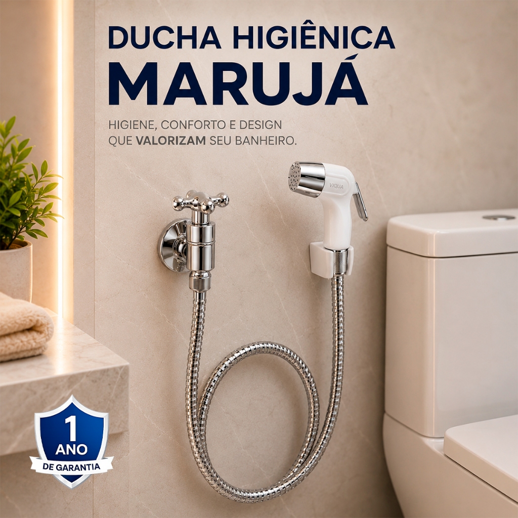 Chuveirinho Higiênico Luxo Ducha Higiênica Viqua Chuveiro Higiênico Banheiro Cro