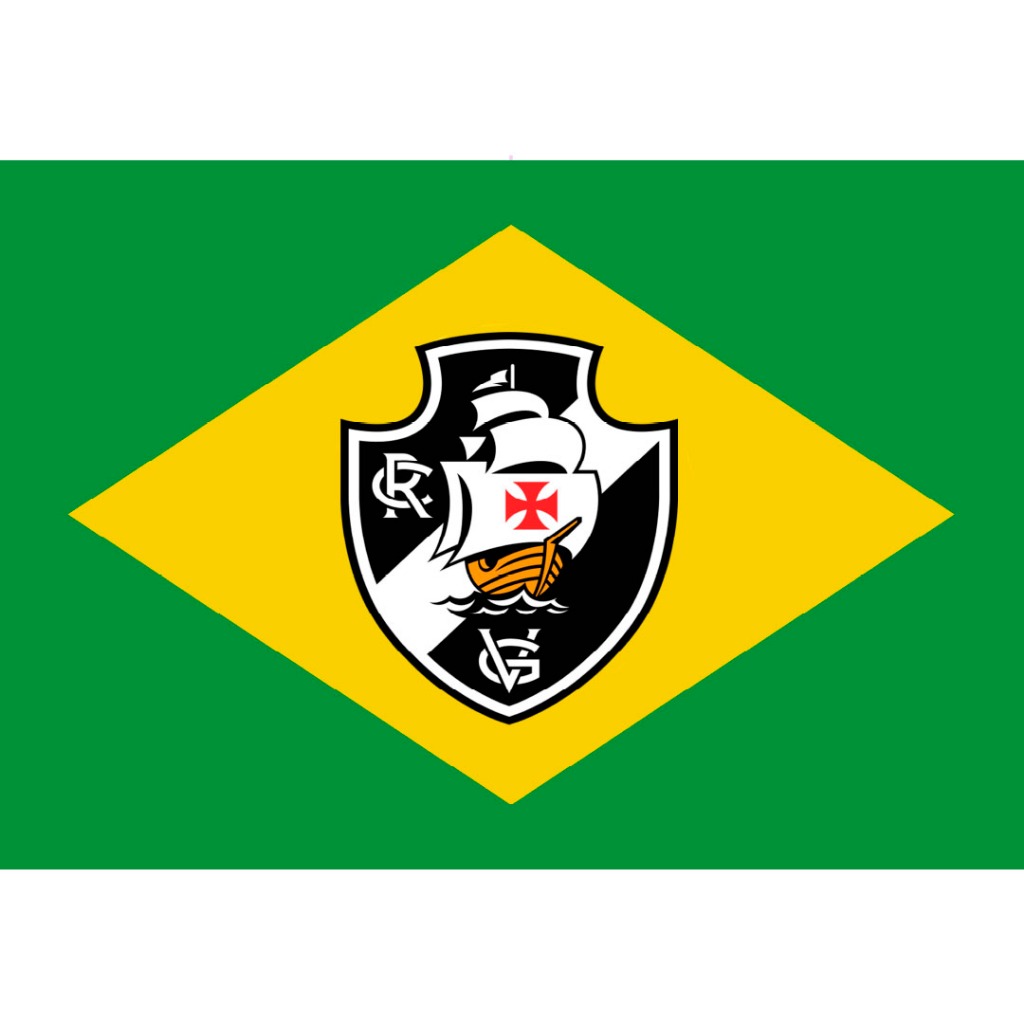 Bandeira Do Vasco e Brasil Para Copa do Mundo bandeira grande em Tecido Premimum