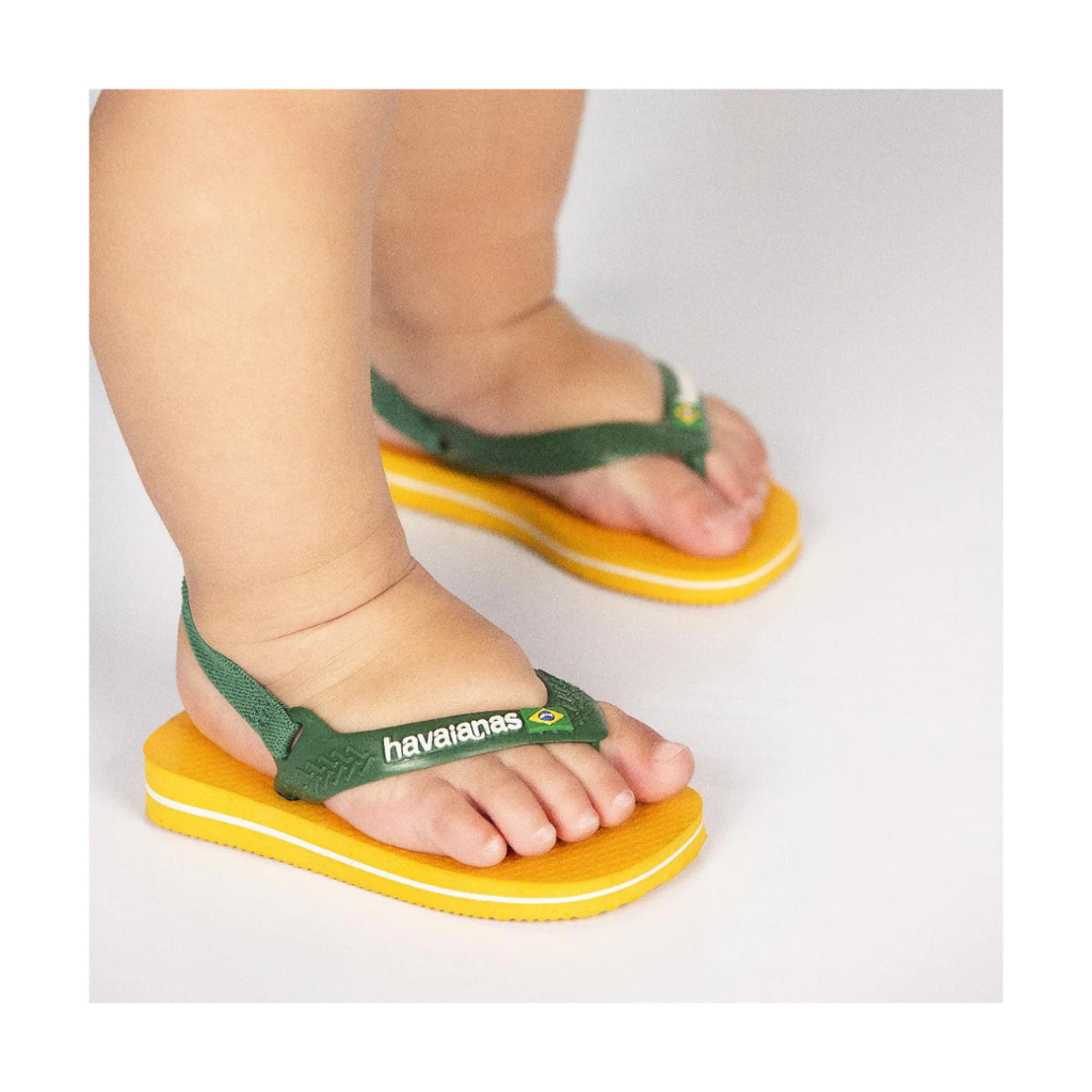 Chinelo Havaianas Bebe New Baby Brasil Bandeira Original