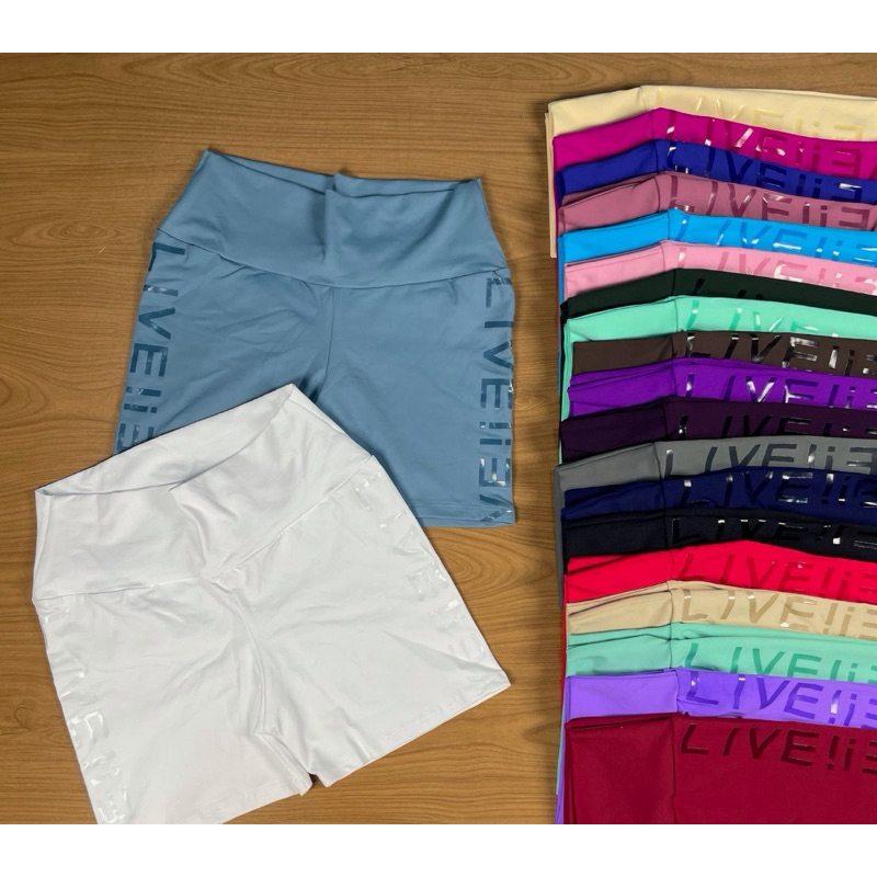 Short Fitness Poliamida Premium Cintura Alta Blackout