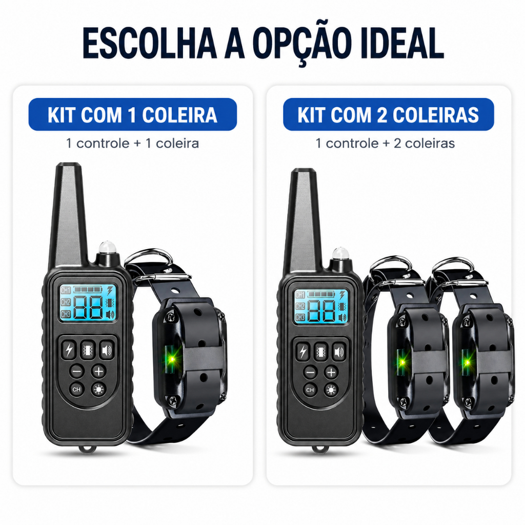 Coleira de Adestramento Para Caes Controle Remoto A prova D'agua