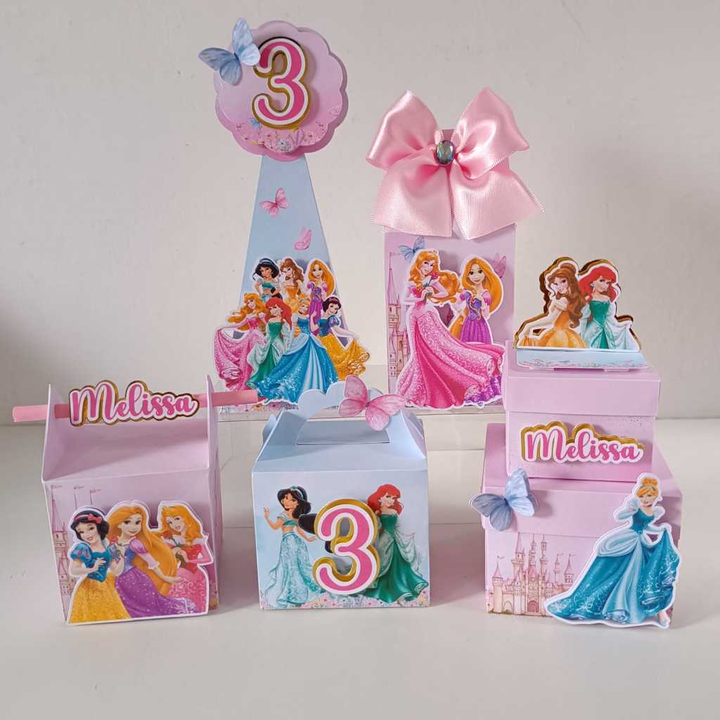 Kit Personalizado Princesas | Lembrancinhas para festas e aniversários | Lembrancinhas Princesas