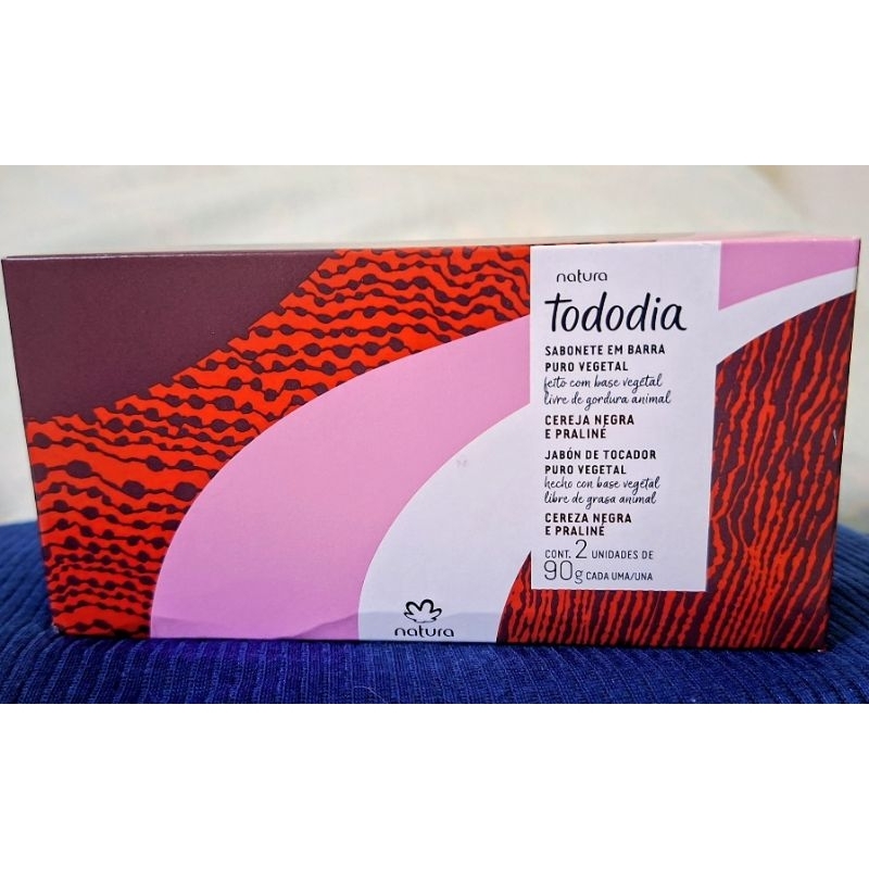 Sabonete em Barra Natura Tododia Cereja Negra e Praliné 90g - Limpeza Profunda e Fragrância Adocicada