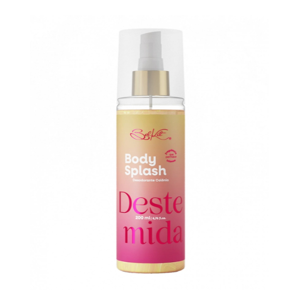 Body Splash DESTEMIDA GLOW 200mL, alta projeção, com brilho, perfumaria fina, floral marcante
