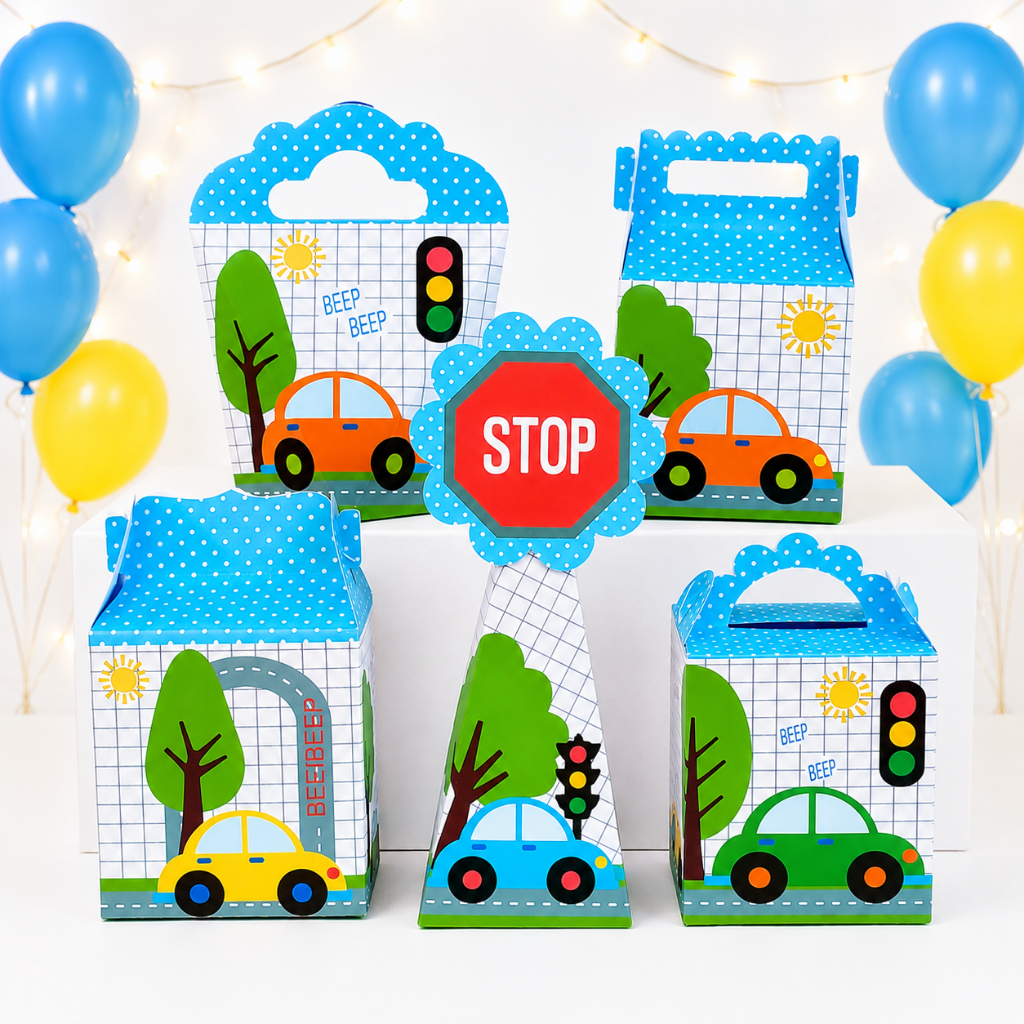 Kit Caixinhas CARRINHOS - PEGUE E MONTE - PRONTA ENTREGA kit festa lembrancinhas aniversario decoração personalizados