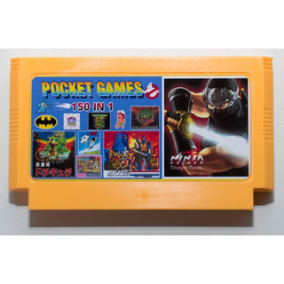 Cartucho Multijogos 150 em 1 Nintendo 8 Bits Nintendinho NES Famicom Dynavision Turbo Game Clássicos