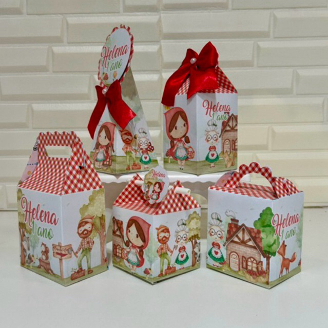 Kit Festa Chapeuzinho Vermelho Lembrancinha infantil Personalizados Aniversário Pegue Monte