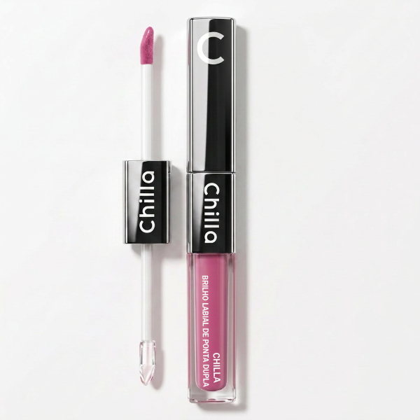 Kit Chilla 6 Cores Batom Duo - Matte e Gloss, À Prova D'água, Longa Duração e Hidratante