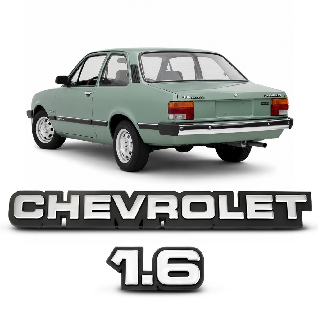 Kit Emblema Letreiro Chevette 83 a 86 1.6 Chevrolet Tampa Traseira