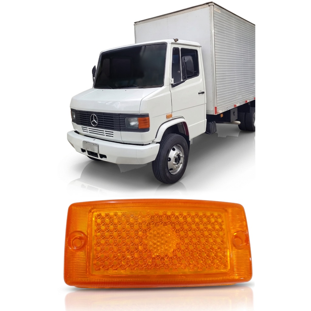 Lente Lanterna Lateral Seta Pisca Mb 708 710 910 - Âmbar Laranja