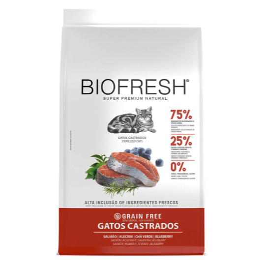 BIOFRESH GATOS CASTRADOS 7,5KG SABOR SALMAO