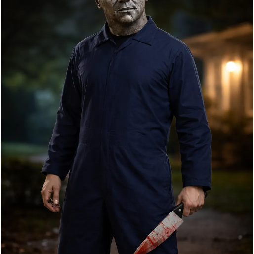 Fantasia Macacão Michael Myers Halloween com Faca