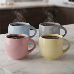Conjunto De Canecas Sage 150ml 4 Peças em Cerâmica Hauskraft