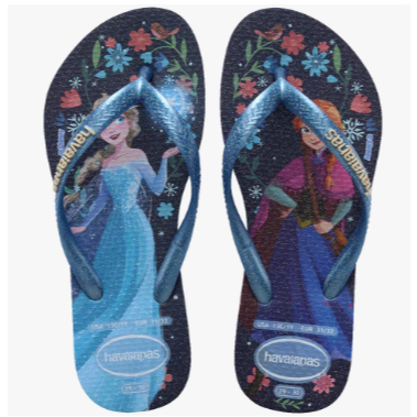 Havaianas infantil Frozen azul brilhante slim