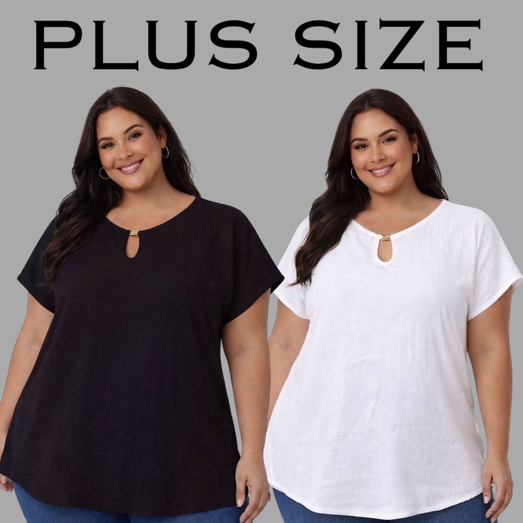 Blusa feminina plus size batinha leve manga curta confortável GG G1 G2 G3 ATE 54