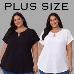 Blusa feminina plus size batinha leve manga curta confortável GG G1 G2 G3 ATE 54