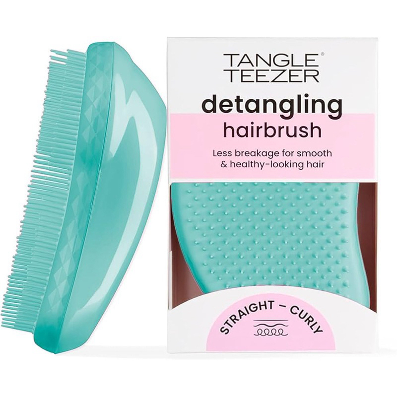 Tangle Teezer - Escova de cabelo desemabaraçadora The Original Mini, cabelo úmido e seco, cor verde