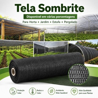 Tela Sombrite 30% 4m Largura Por Metro Para Horta Jardim Estufa Viveiro