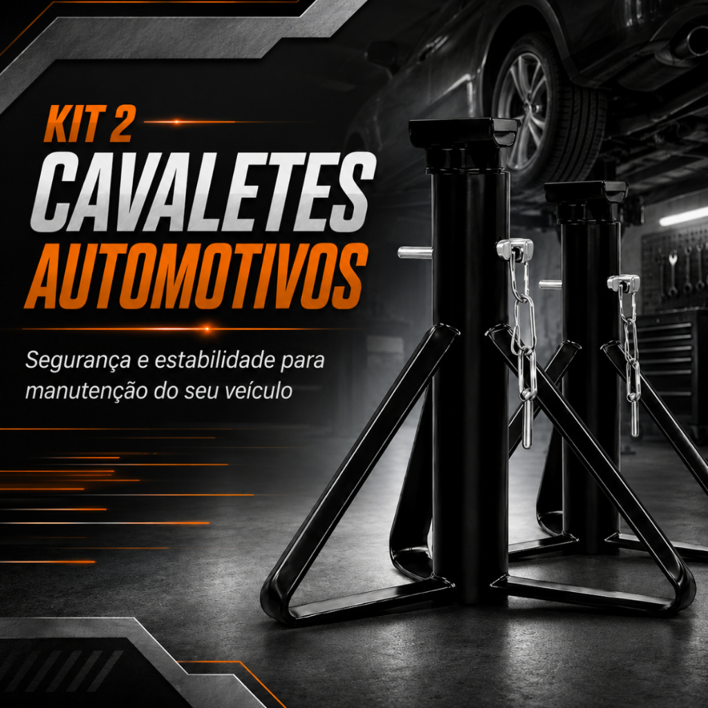 1 Ou 2 Unidades Cavalete Automotivo 2 Toneladas Suporte Resistente