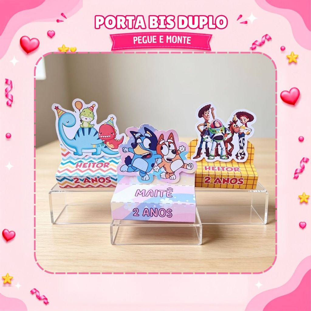 Porta Bis Duplo Personalizado fazemos qualquer tema lembrancinha decoração aniversario mesversario