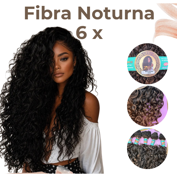 Cabelo Bio Fibra Cacheado 6X Na Tela 240g  - Naturno