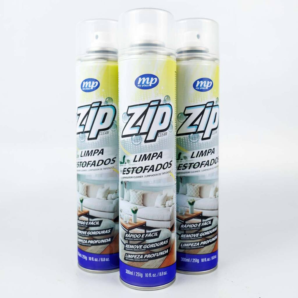 KIT 3 LIMPADORES A SECO de Estofados, Carpet e Teto de Veículos Mundial Prime ZIP 300ml