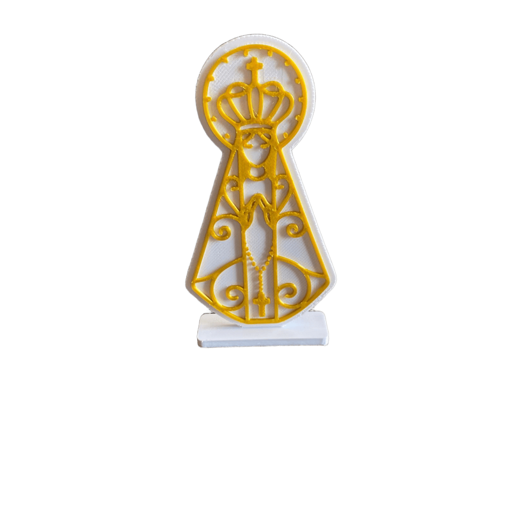 Decoração Mini Imagem Nossa Senhora Aparecida Enfeite Religioso de Mesa | Presente Católico