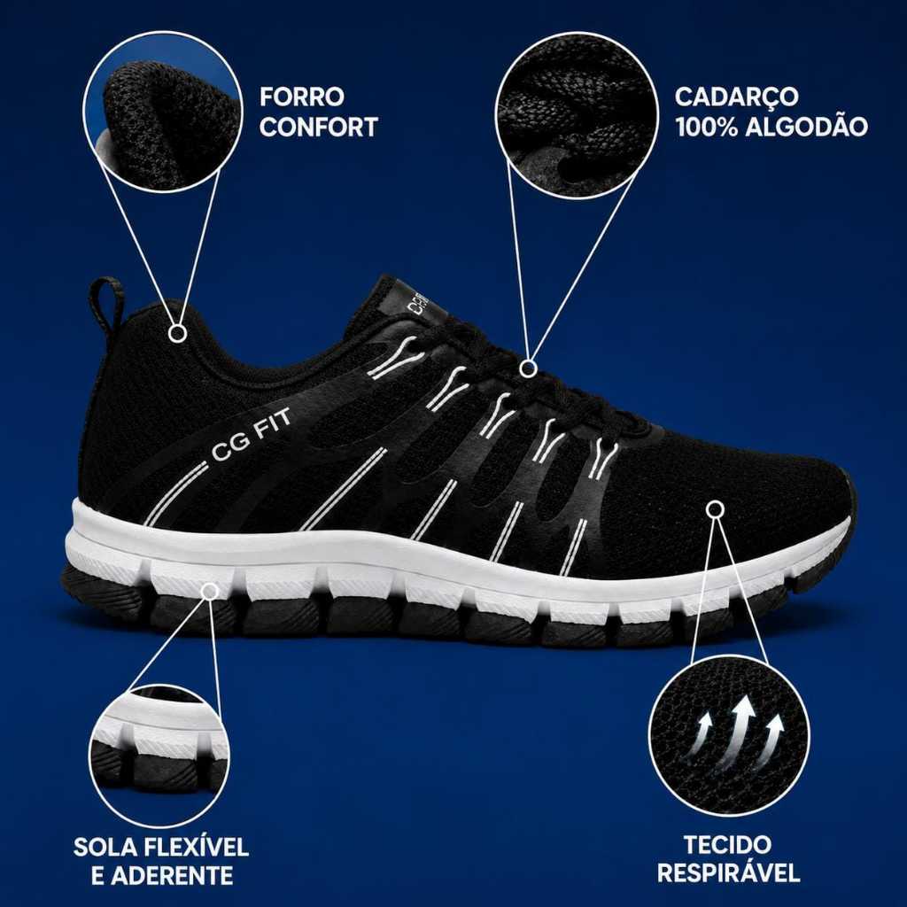 Tênis Esportivo Masculino e Feminino  Esportivo Caminhada Academia Leve Macio Confortavel  Promoção